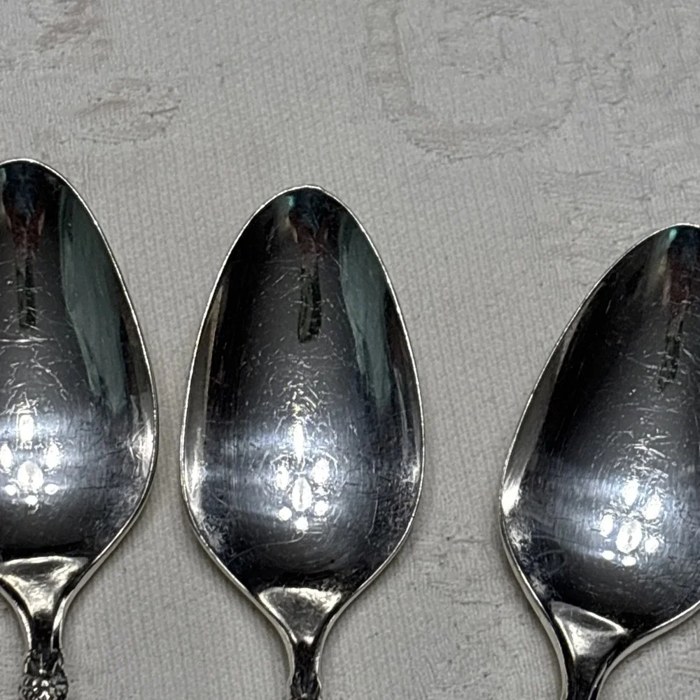 1965 GARLAND 1847 Rogers Bros IS Slotted 4 Tea Spoon Silver Plate Flatware